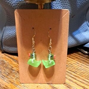 Handcrafted Green Ducks